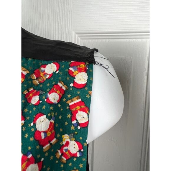 All Over Print AOP Green Santa Claus Patterned Christmas Holidays Vest M/L - Picture 6 of 7
